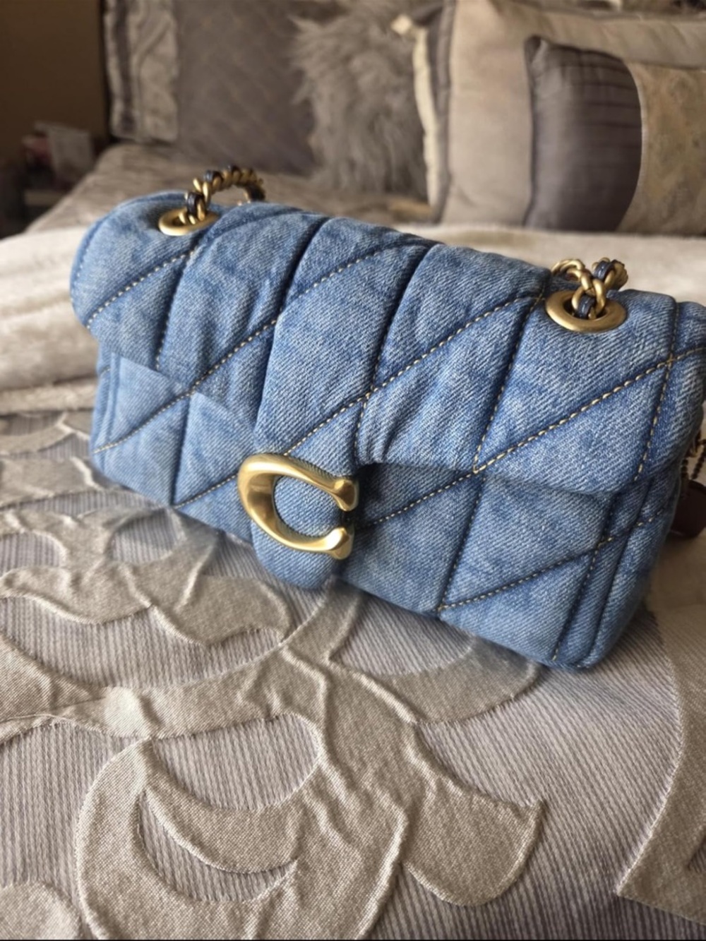 New Coach Denim Tabby Shoulder Bag 20 - Picture 8 of 10